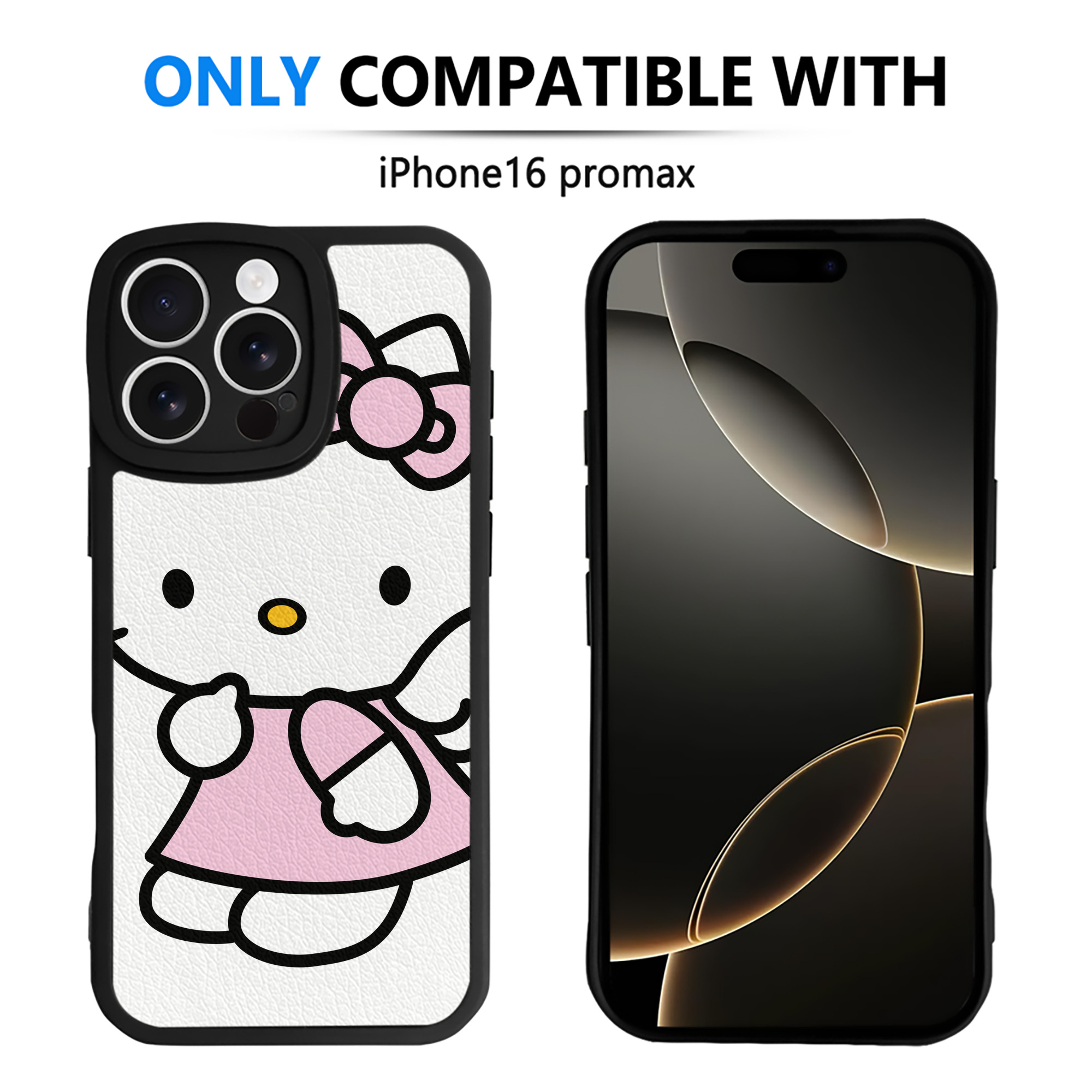 （画像用） Hello Kitty ハローキティ 【iPhone 16シリーズ対応】シリコンスマホケース（レザー調） 材質：シリコン